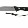 ANV P300 N690, Black G10 P300-015, Black Leather Sheath, Cuchillo De Supervivencia