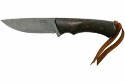 Gazebo Parts Direct Sales Store 37 Autine Damascus Kurbads Wengé Damast, Brown RH Sheath, Cuchillo De Exterior