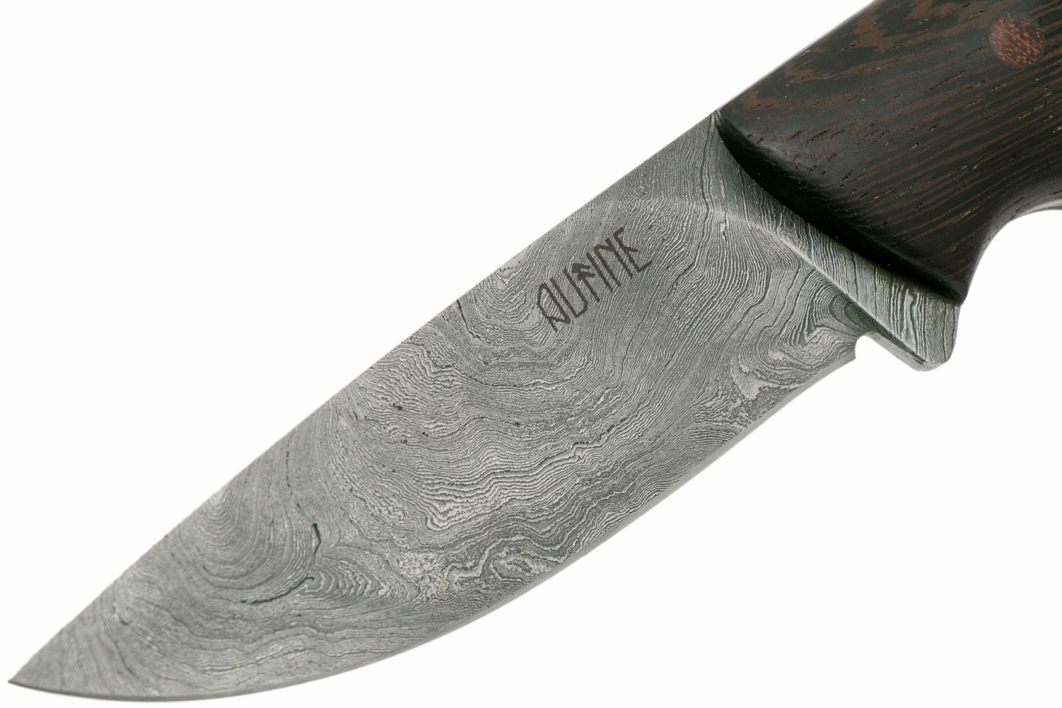 Autine Damascus Kurbads Wengé Damast, Brown RH Sheath, Cuchillo De Exterior 3 Autine Damascus Kurbads Wengé Damast, Brown RH Sheath, Cuchillo De Exterior - Imagen 3