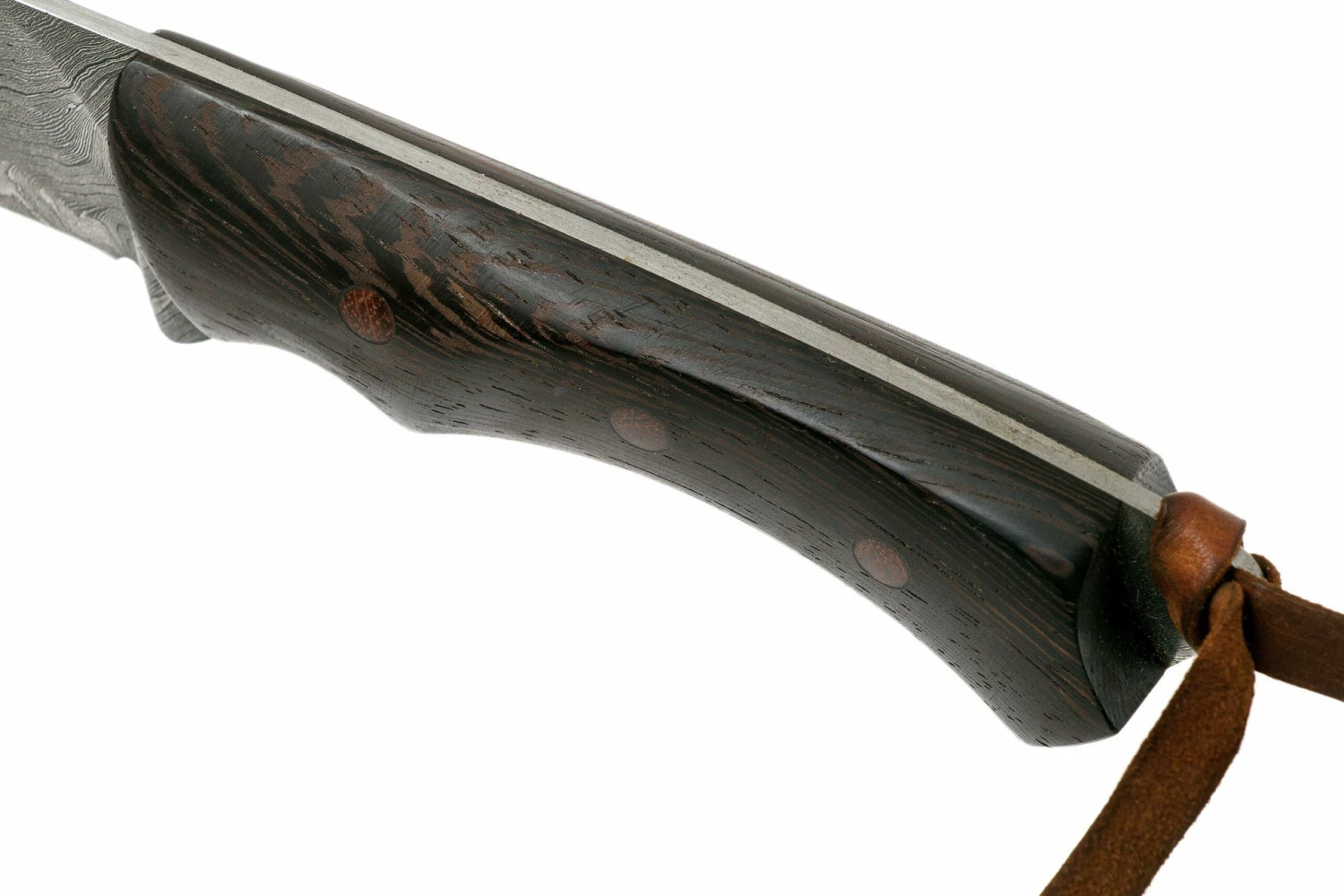 Autine Damascus Kurbads Wengé Damast, Brown RH Sheath, Cuchillo De Exterior 5 Autine Damascus Kurbads Wengé Damast, Brown RH Sheath, Cuchillo De Exterior - Imagen 5