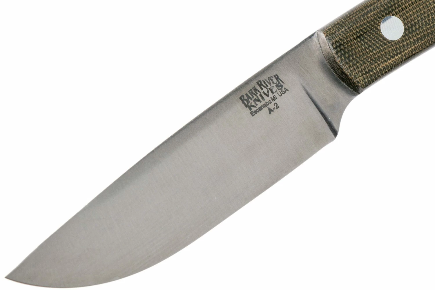 Bark River Highland Special A2, Green Canvas Micarta Cuchillo De Exterior 3 Bark River Highland Special A2, Green Canvas Micarta Cuchillo De Exterior - Imagen 3