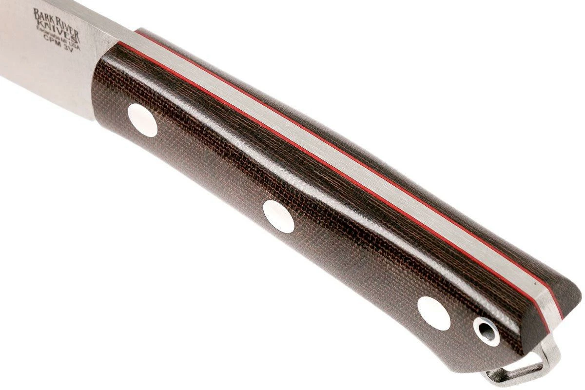 Bark River Fox River II LT CPM 3V, Green Canvas Micarta, Red Liners 5 Bark River Fox River II LT CPM 3V, Green Canvas Micarta, Red Liners - Imagen 5