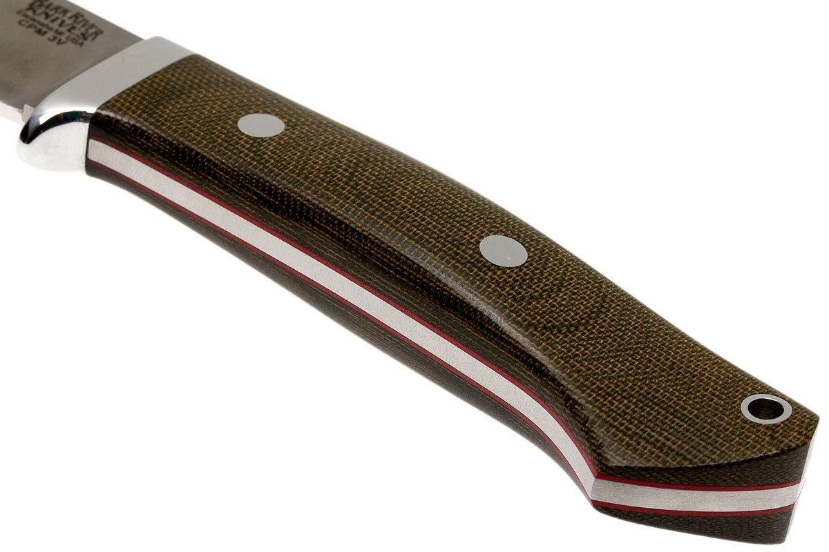 Bark River Classic Drop Point Hunter CPM 3V, Green Canvas Micarta, Red Liners 4 Bark River Classic Drop Point Hunter CPM 3V, Green Canvas Micarta, Red Liners - Imagen 4