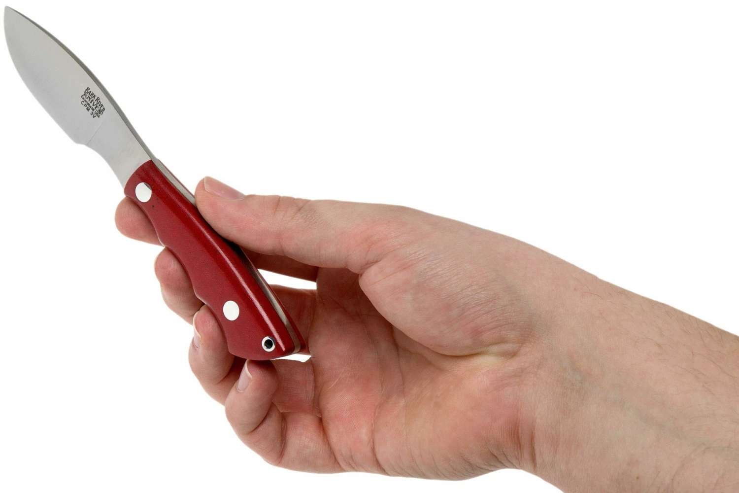 Bark River Mini Canadian CPM 3V Red Linen Micarta Cuchillo Fijo 5 Bark River Mini Canadian CPM 3V Red Linen Micarta Cuchillo Fijo - Imagen 5