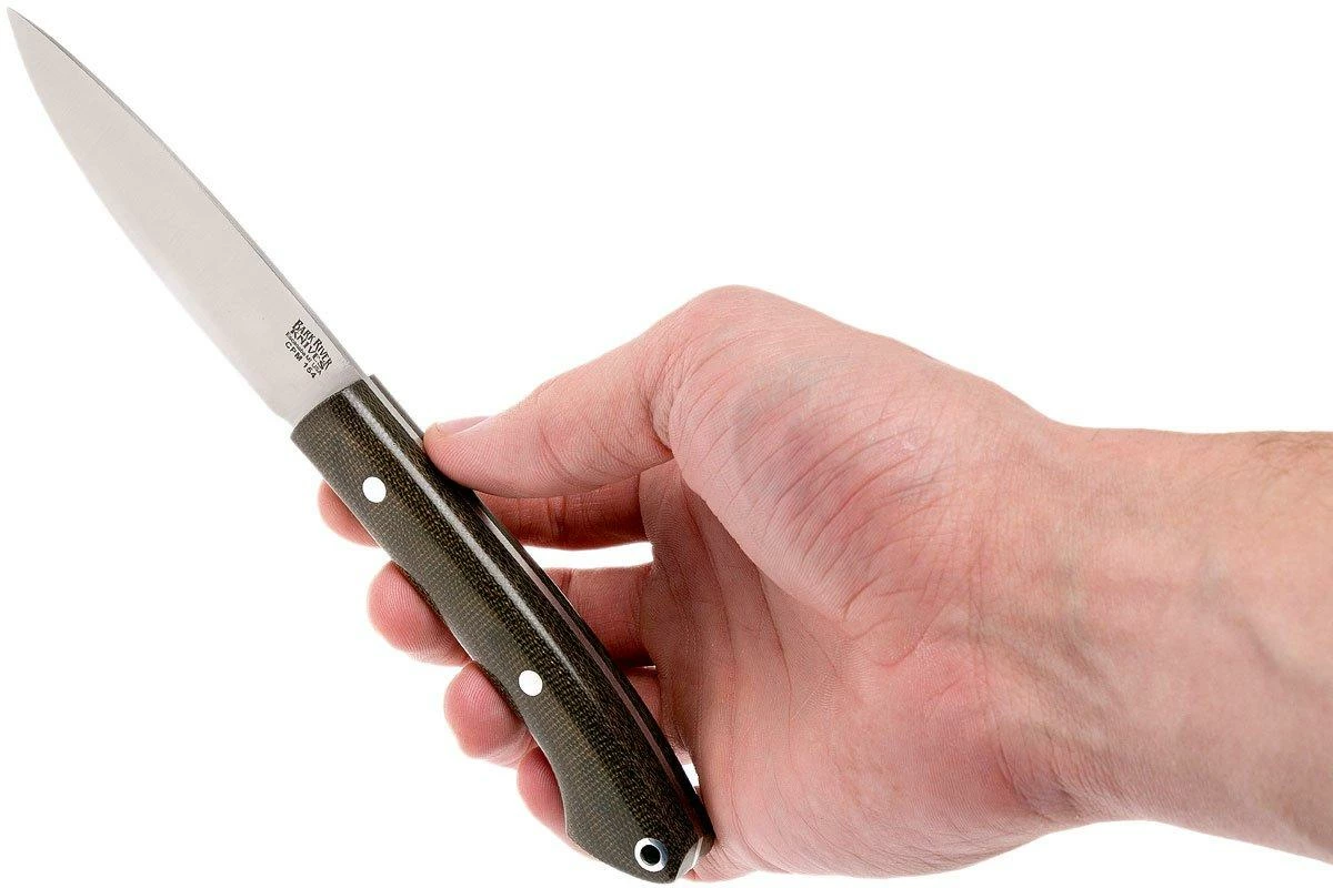 Bark River Bird & Trout CPM154, Green Canvas Micarta 6 Bark River Bird & Trout CPM154, Green Canvas Micarta - Imagen 6