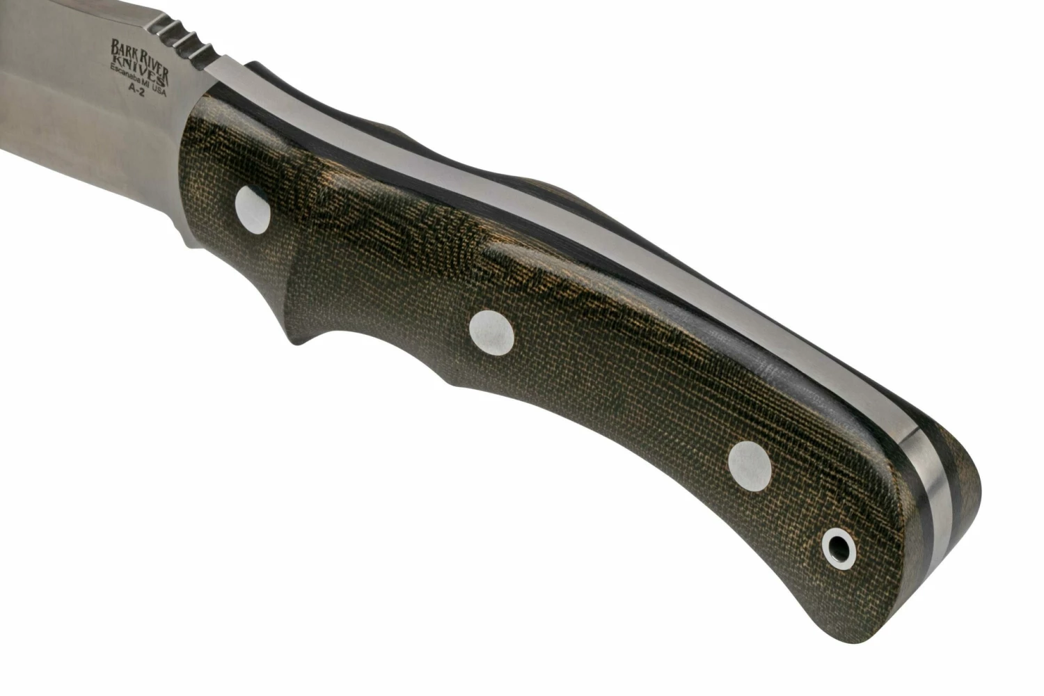 Bark River Trakker A2 Green Canvas Micarta Cuchillo De Exterior 4 Bark River Trakker A2 Green Canvas Micarta Cuchillo De Exterior - Imagen 4