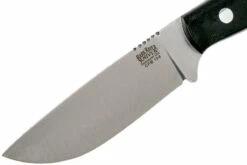 Bark River Bravo Necker II CPM 154CM, Black Canvas Micarta, Funda Marrón -Messen Verkoop 2024 BRK07 002BRKC 03 bark river brk07 002brkc 03