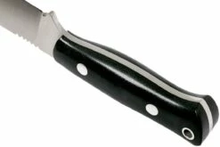 Bark River Bravo Necker II CPM 154CM, Black Canvas Micarta, Funda Marrón -Messen Verkoop 2024 BRK07 002BRKC 04 bark river brk07 002brkc 04