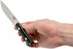 Bark River Bravo Necker II CPM 154CM, Black Canvas Micarta, Funda Marrón -Messen Verkoop 2024 BRK07 002BRKC 06 bark river brk07 002brkc 06