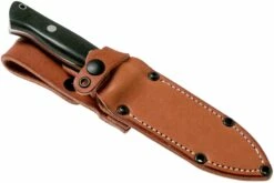 Bark River Bravo 1 LT Hunter CPM 3V, Black Canvas Micarta, Funda Marrón -Messen Verkoop 2024 BRK07 121BRKC 07 bark river knives
