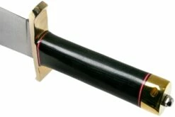 Bark River V-44 Bowie A2 Black Canvas Micarta, Brass Double Quillion, Cuchillo Bowie -Messen Verkoop 2024 BRK08 231BKC BDQ 04 bark river knives