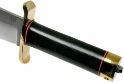 Bark River V-44 Bowie A2 Black Canvas Micarta, Brass Double Quillion, Cuchillo Bowie -Messen Verkoop 2024 BRK08 231BKC BDQ 05 bark river knives