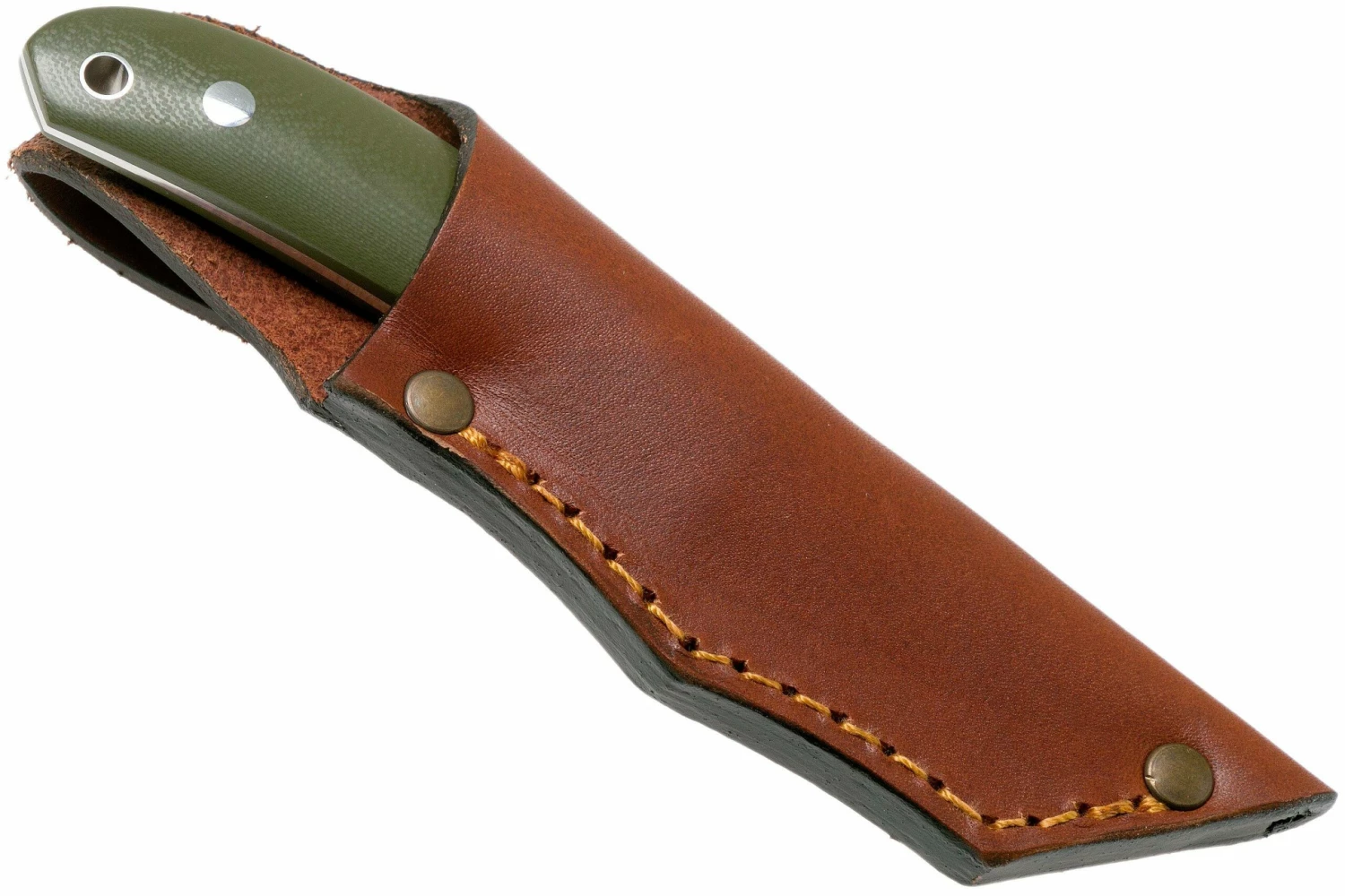 Casström Safari Olive G10 Cuchillo De Caza 10607 Leather Sheath, Alan Wood Design 6 Casström Safari Olive G10 Cuchillo De Caza 10607 Leather Sheath, Alan Wood Design - Imagen 6