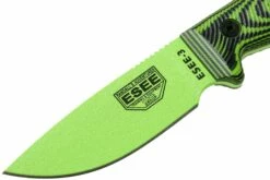 ESEE Model 3 Venom Green Blade 3D Neon Green-Black G10 Cuchillo De Supervivencia 3PMVG-007 Funda Negra + Clip Para Cinturón -Messen Verkoop 2024 EE 3PMVG 007 03 esee knives