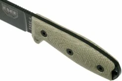 ESEE Model 4 Black Blade 3D Green Canvas Micarta Cuchillo De Supervivencia 4PB-017 Funda Negra + Clip Para Cinturón -Messen Verkoop 2024 EE 4PB 017 05 esee knives