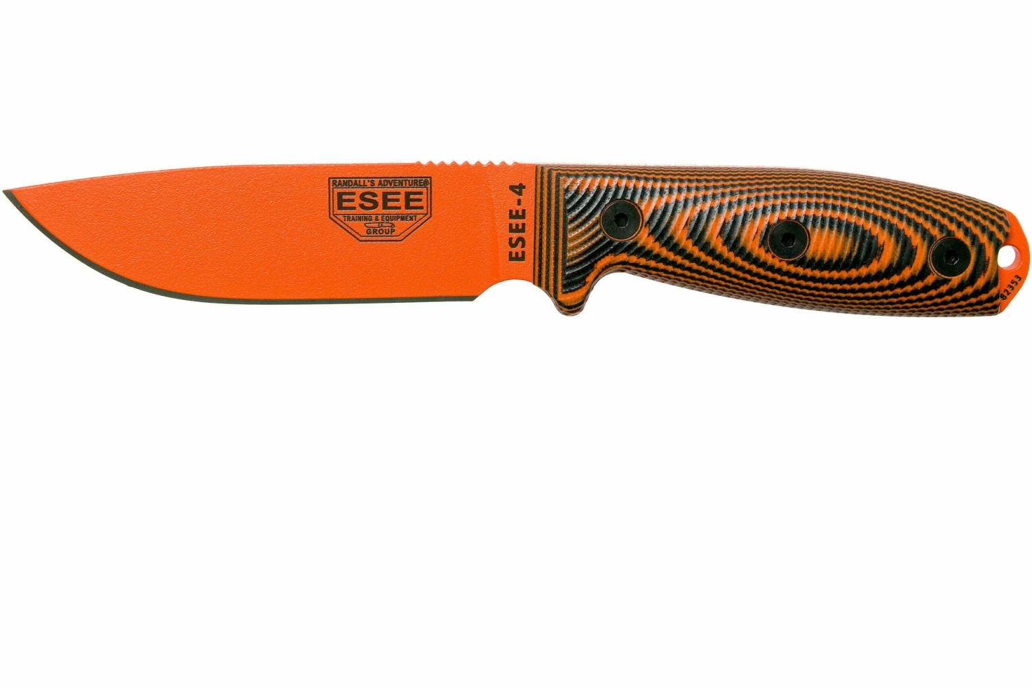 ESEE Model 4 Orange Blade 3D Orange-Black G10 Cuchillo De Supervivencia 4POR-006 Funda Negra + Clip Para Cinturón 1 ESEE Model 4 Orange Blade 3D Orange-Black G10 Cuchillo De Supervivencia 4POR-006 Funda Negra + Clip Para Cinturón