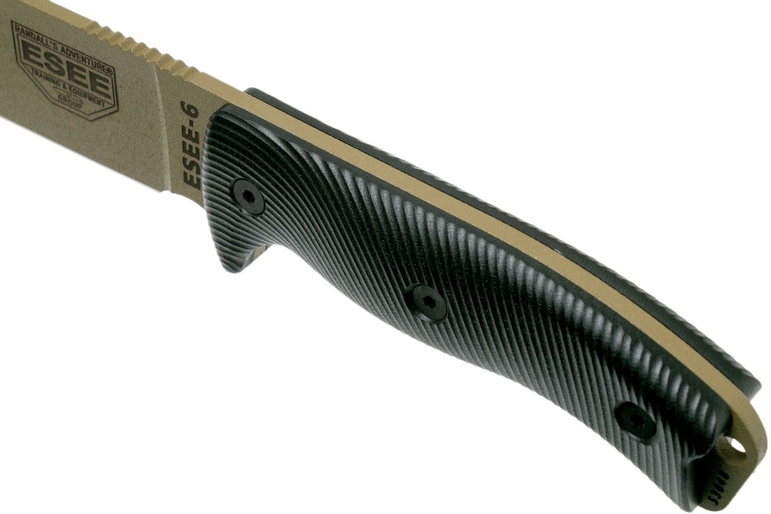 ESEE Model 6 Dark Earth Blade 3D Black G10 Cuchillo De Supervivencia 6PDE-001 Funda Negra + Clip Plate 5 ESEE Model 6 Dark Earth Blade 3D Black G10 Cuchillo De Supervivencia 6PDE-001 Funda Negra + Clip Plate - Imagen 5