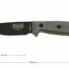 ESEE Model 3 Black Blade, Grey Handle 3P-MB-B Con Funda + Clip Y MOLLE-back
