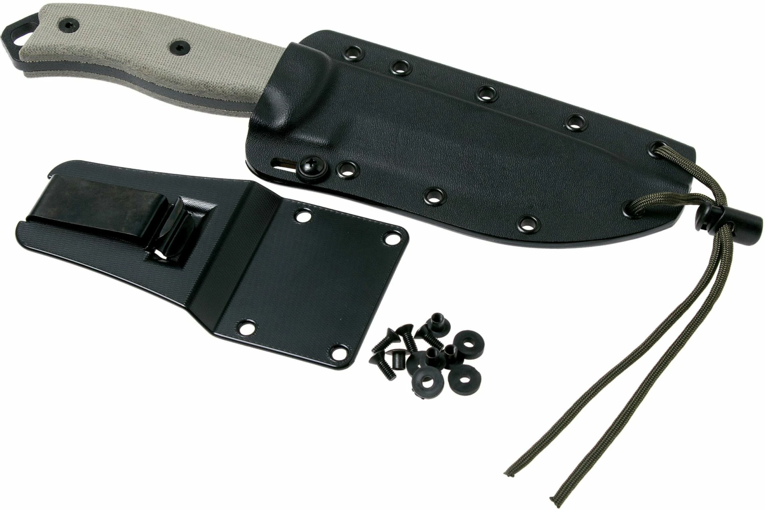 ESEE Model 5 Black Blade, Desert Tan Handle 5P-BK Con Funda Kydex + Clip De Cinturón 7 ESEE Model 5 Black Blade, Desert Tan Handle 5P-BK Con Funda Kydex + Clip De Cinturón - Imagen 7