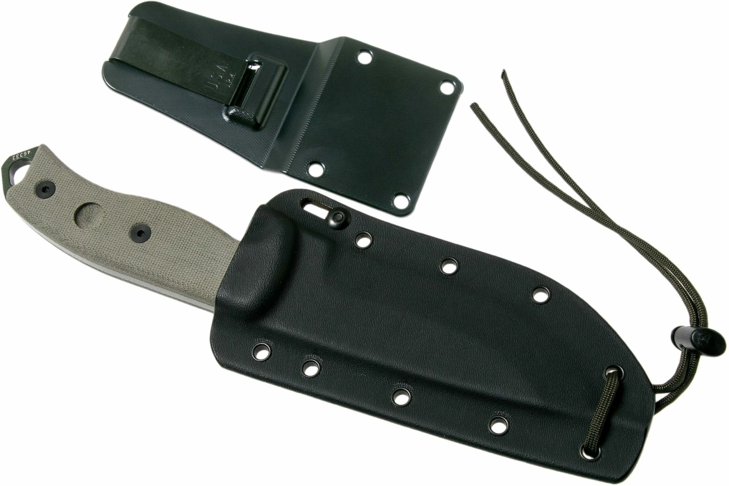 ESEE Model 5 OD Blade, Desert Tan Handle 5P-OD Con Funda Kydex + Clip De Cinturón 8 ESEE Model 5 OD Blade, Desert Tan Handle 5P-OD Con Funda Kydex + Clip De Cinturón - Imagen 8