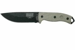 ESEE Model 5 Black Blade, Desert Tan Handle 5P-KO Cuchillo De Supervivencia Sin Funda