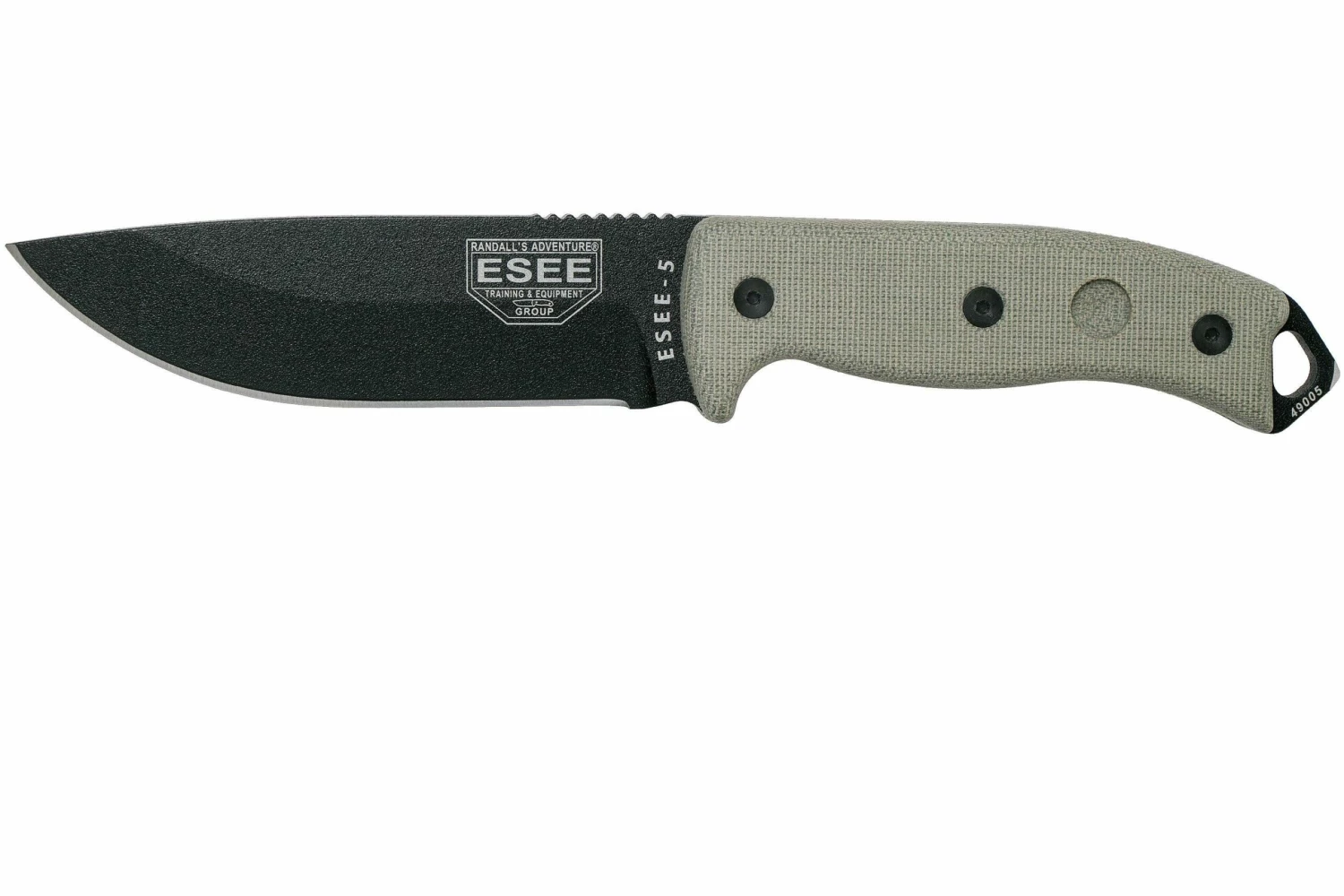 ESEE Model 5 Black Blade, Desert Tan Handle 5P-KO Cuchillo De Supervivencia Sin Funda 1 ESEE Model 5 Black Blade, Desert Tan Handle 5P-KO Cuchillo De Supervivencia Sin Funda