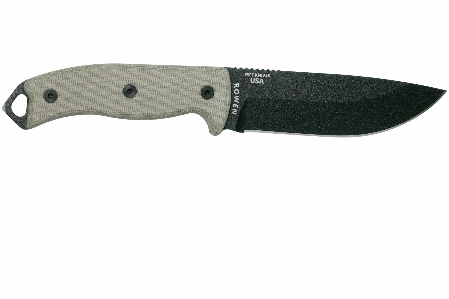 ESEE Model 5 Black Blade, Desert Tan Handle 5P-KO Cuchillo De Supervivencia Sin Funda 2 ESEE Model 5 Black Blade, Desert Tan Handle 5P-KO Cuchillo De Supervivencia Sin Funda - Imagen 2
