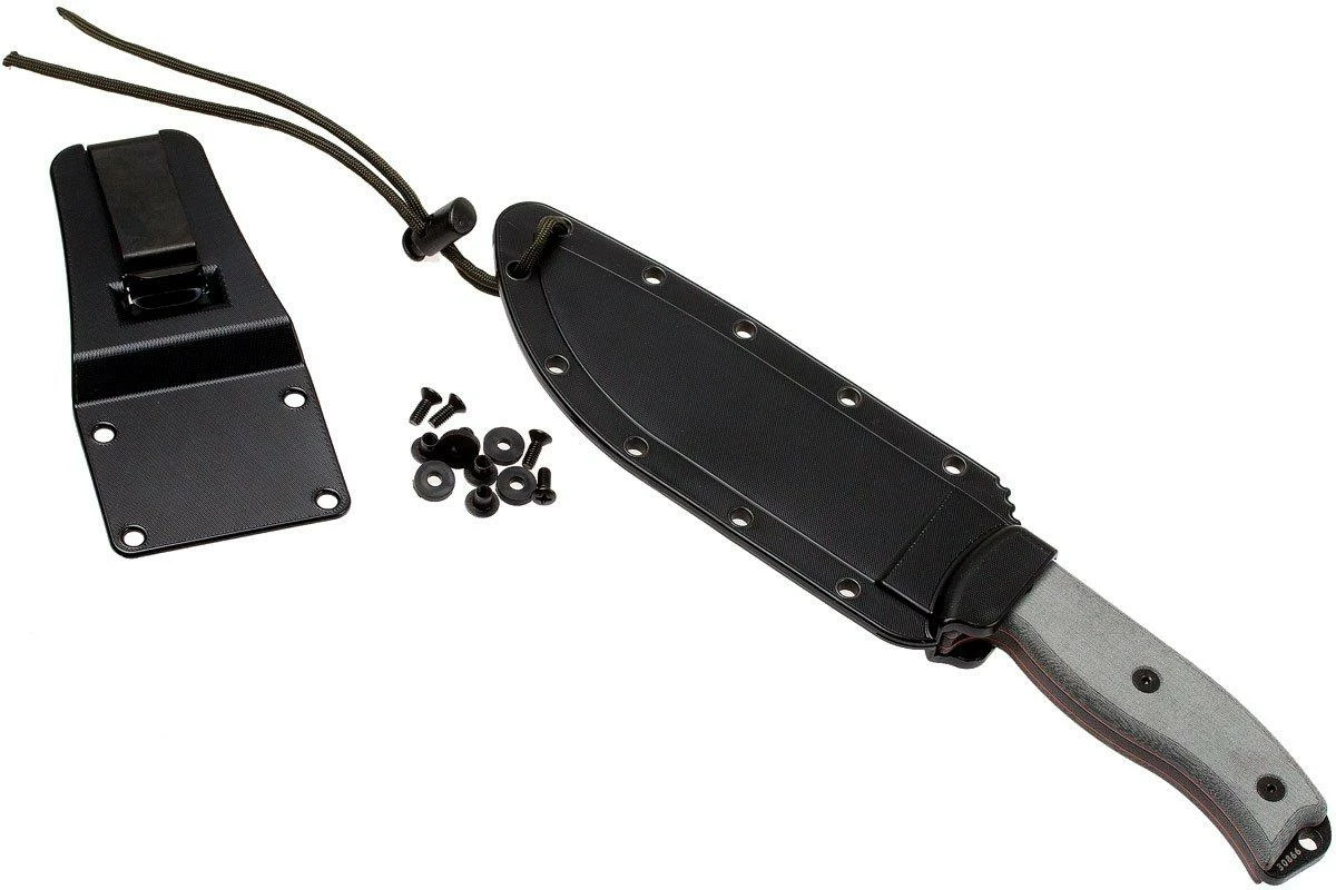 ESEE Model 6 Black Blade, Grey Handle 6P-B Con Funda Negra + Clip De Cinturón 7 ESEE Model 6 Black Blade, Grey Handle 6P-B Con Funda Negra + Clip De Cinturón - Imagen 7