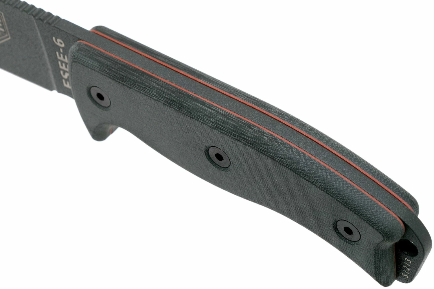 ESEE Model 6 Tactical Gunsmoke, Grey Handle 6P-TG Con Funda Negra + Clip De Cinturón 5 ESEE Model 6 Tactical Gunsmoke, Grey Handle 6P-TG Con Funda Negra + Clip De Cinturón - Imagen 5