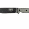 ESEE Model 6 Black Blade, Grey Handle 6P Con Funda Marrón + Clip De Cinturón