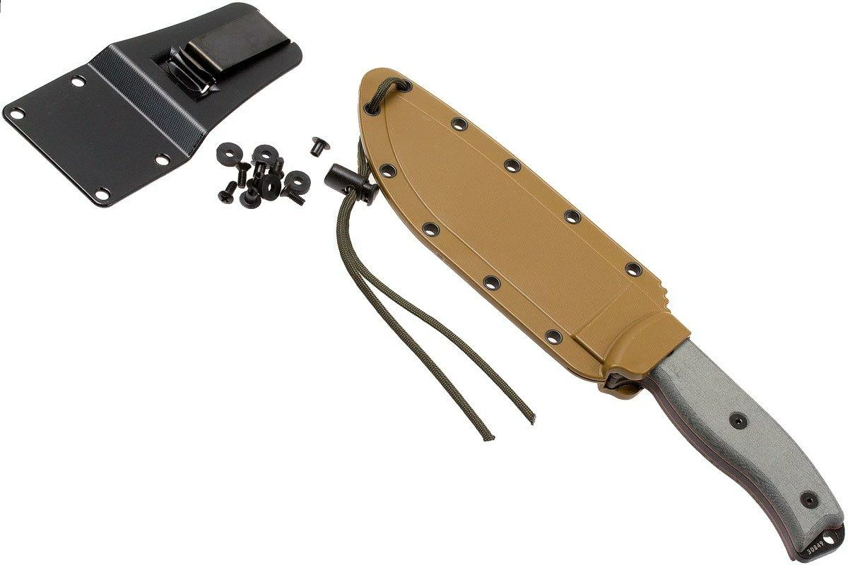 ESEE Model 6 Black Blade, Grey Handle 6P Con Funda Marrón + Clip De Cinturón 7 ESEE Model 6 Black Blade, Grey Handle 6P Con Funda Marrón + Clip De Cinturón - Imagen 7