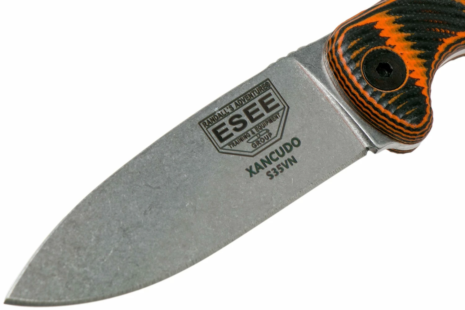 ESEE Xancudo S35VN Black-Orange G10 Con Agujero XAN1-006 Cuchillo Fijo 3 ESEE Xancudo S35VN Black-Orange G10 Con Agujero XAN1-006 Cuchillo Fijo - Imagen 3