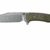 Rick Hinderer Ranch Bowie Green Canvas Micarta, Stonewashed, Cuchillo Bowie