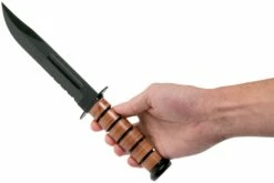 KA-BAR U.S. Army Knife 1219 Cuchillo Fijo, Parcialmente Dentado Con Funda De Cuero 13 KA-BAR U.S. Army Knife 1219 Cuchillo Fijo, Parcialmente Dentado Con Funda De Cuero -Messen Verkoop 2024 KA1219 06 ka bar