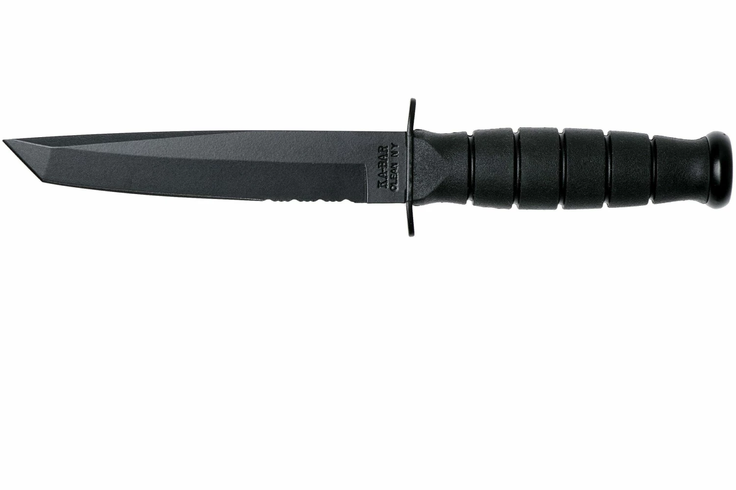 KA-BAR Short Tanto 1255 Parcialmente Dentado, Funda De Cuero 1 KA-BAR Short Tanto 1255 Parcialmente Dentado, Funda De Cuero