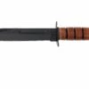 KA-BAR USMC 5017 Borde Liso, Cuero, Funda De Plástico