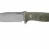 LionSteel M5 Sleipner, Green Canvas Micarta Cuchillo De Supervivencia