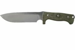 LionSteel M7 CVG Satin, Green Canvas Micarta Cuchillo Fijo, Molletta Design