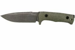 LionSteel T5B-CVG Green Canvas Micarta Black Cuchillo Fijo
