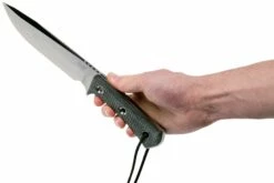 TRC Knives Apocalypse, Elmax, Black Canvas Micarta, Cuchillo De Supervivencia -Messen Verkoop 2024 TI AP MICBK 06 trc knives