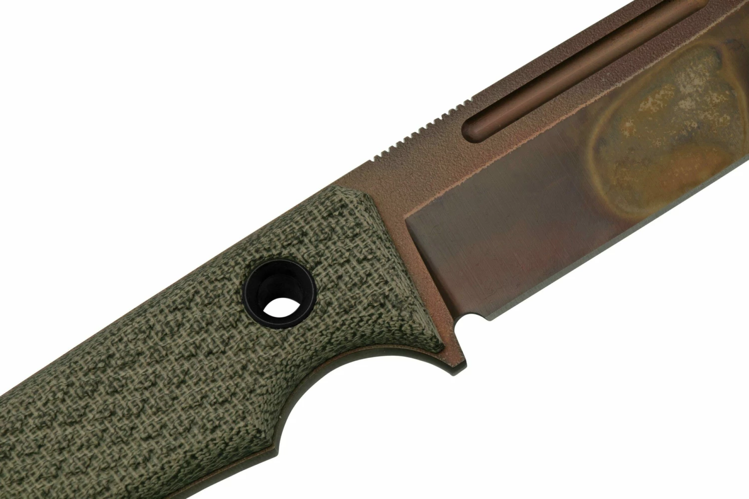 TRC Knives K-1S, Elmax Apocalypse Finish, Green Canvas Micarta, Cuchillo Fijo 5 TRC Knives K-1S, Elmax Apocalypse Finish, Green Canvas Micarta, Cuchillo Fijo - Imagen 5