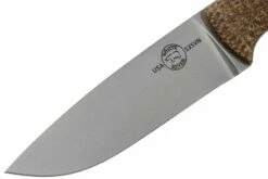 White River Knives Hunter Natural Burlap Micarta Cuchillo De Caza, Owen Baker Jr. Design -Messen Verkoop 2024 WRHNT BNA 03 white river knives