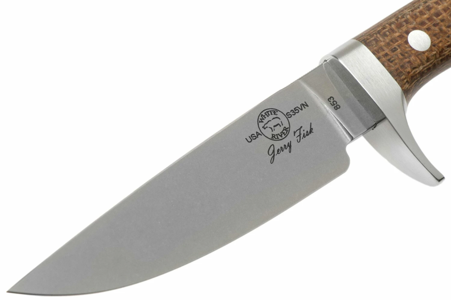 White River Knives Sendero Classic Cuchillo De Caza Natural Burlap Micarta, Jerry Fisk Design 3 White River Knives Sendero Classic Cuchillo De Caza Natural Burlap Micarta, Jerry Fisk Design - Imagen 3