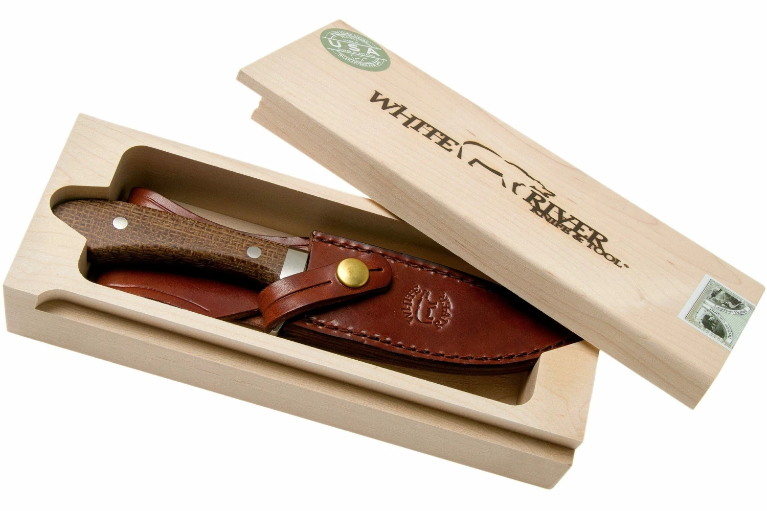 White River Knives Sendero Classic Cuchillo De Caza Natural Burlap Micarta, Jerry Fisk Design 8 White River Knives Sendero Classic Cuchillo De Caza Natural Burlap Micarta, Jerry Fisk Design - Imagen 8